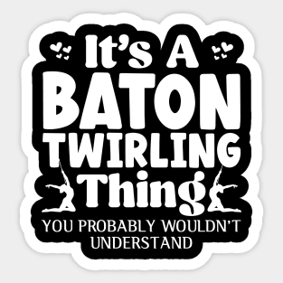 funny Baton Twirling Sticker